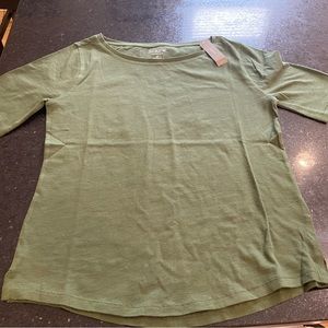 J. Crew organic slub cotton elbow-sleeve t-shirt